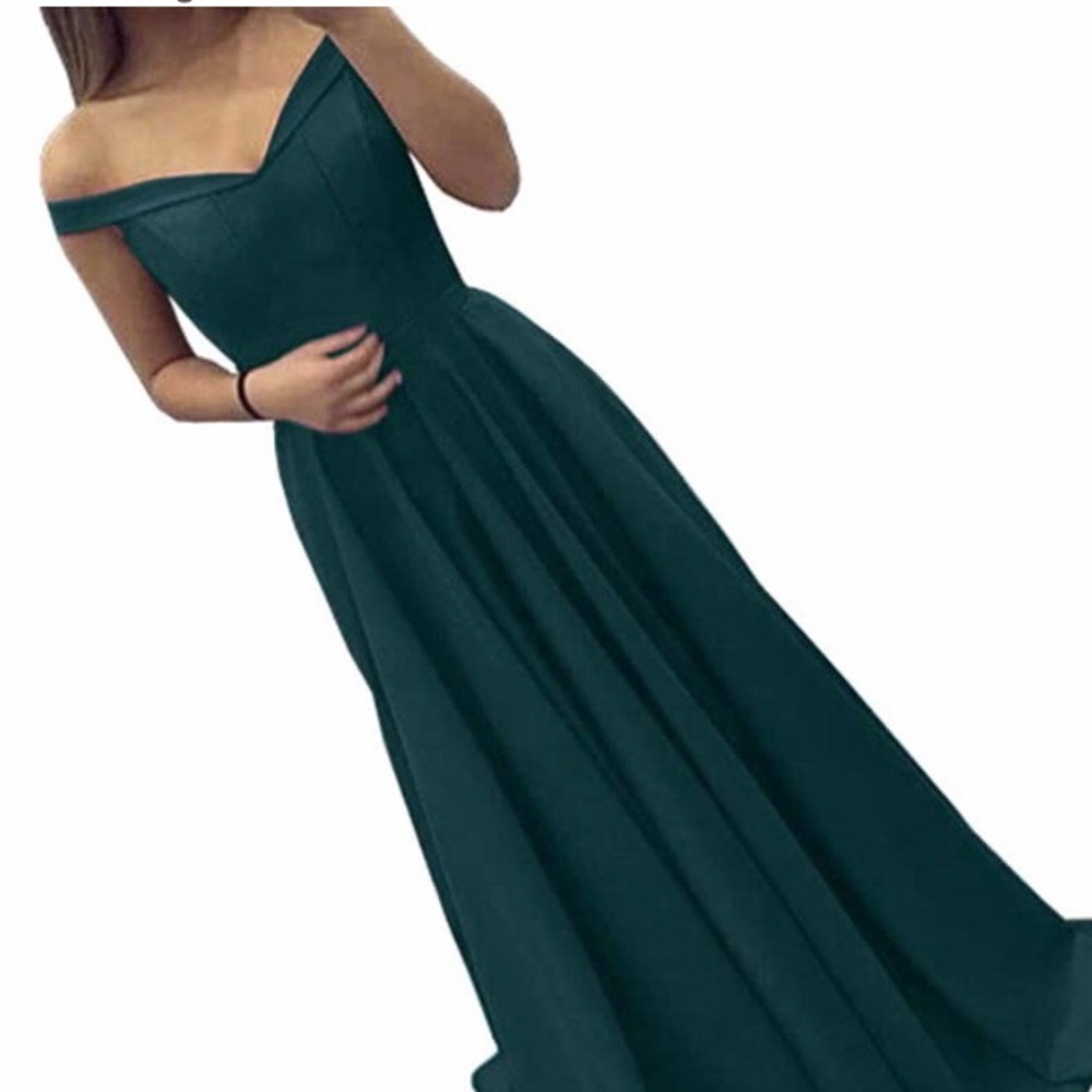 Teal long dress